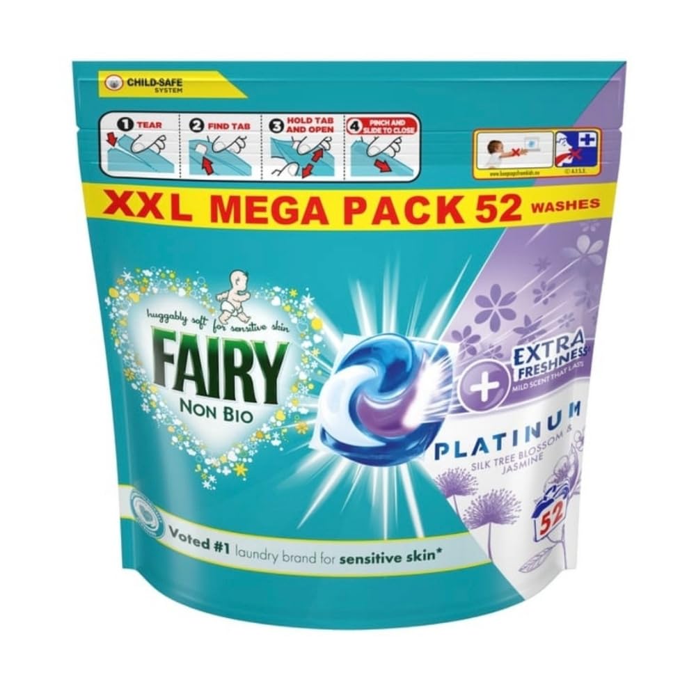 TDC Fairy Non Bio Platinum Extra Freshness Silk tree and Jasmine Pods 44 Washes