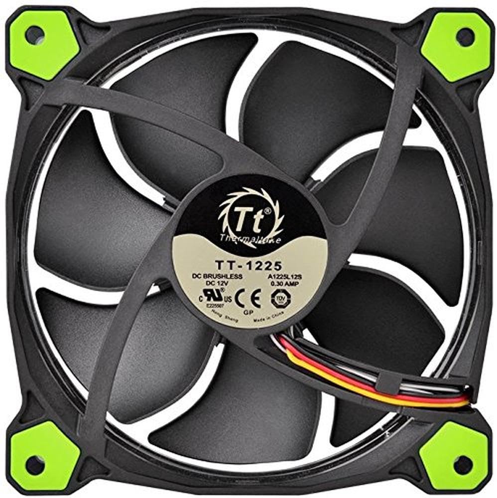 CPU Fan Tt Ring 12 Radiator Fan Led X 1500Rpm, Thermaltake, Cl-F038-Pl12Gr-A
