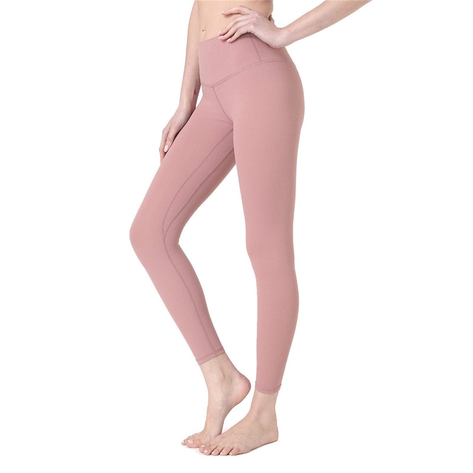 fitness legginsy damskie, Damskie Nagie uczucie Wysokiej talii Legginsy Legginsy Butt Lift Power Flex Slim Jogi Spodnie Aktywne Rajstopy Tummy Control Non See przez rozciągliwe sportowe legginsy do jo