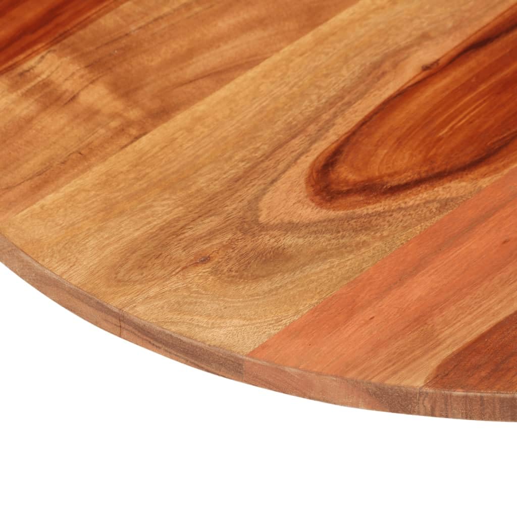 Myheimly Tischplatte Massivholzplatte Holzplatte Ersatztischplatte Holz Platte für Couchtisch Beistelltisch Rund massives Sheesham-Holz,40 cm 15-16 mm