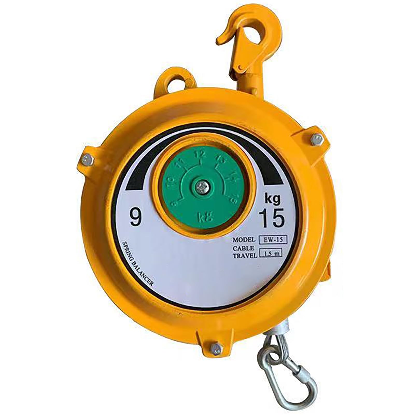 UZAMIRLEX Spring Balancer, Spring Tool Balancer 1.5m Retractable Hanging Holder 1-80kg for Factory Workshop(9-15kg)