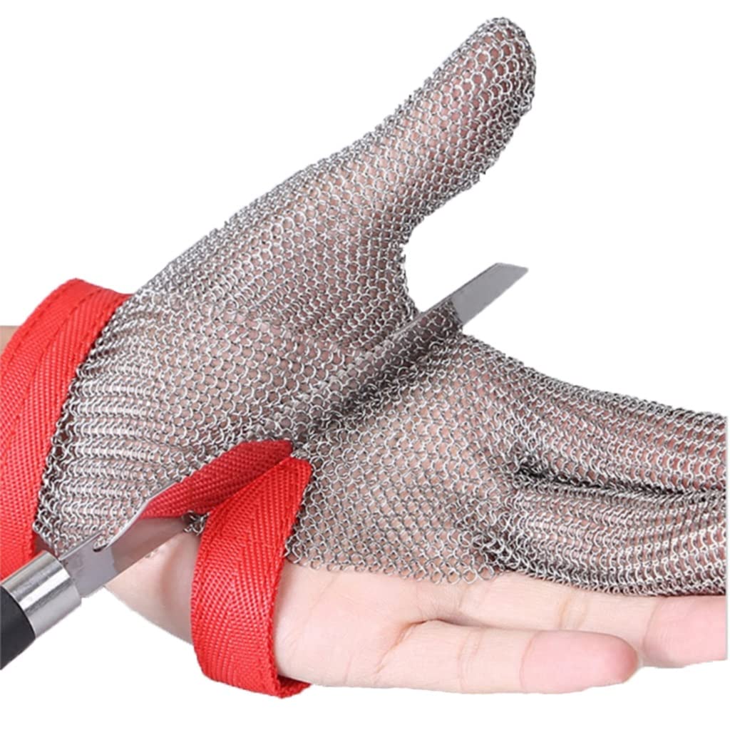 Amazon.co.jp: 防刃軍手 チェーングローブ 3本指ステンレススチール製