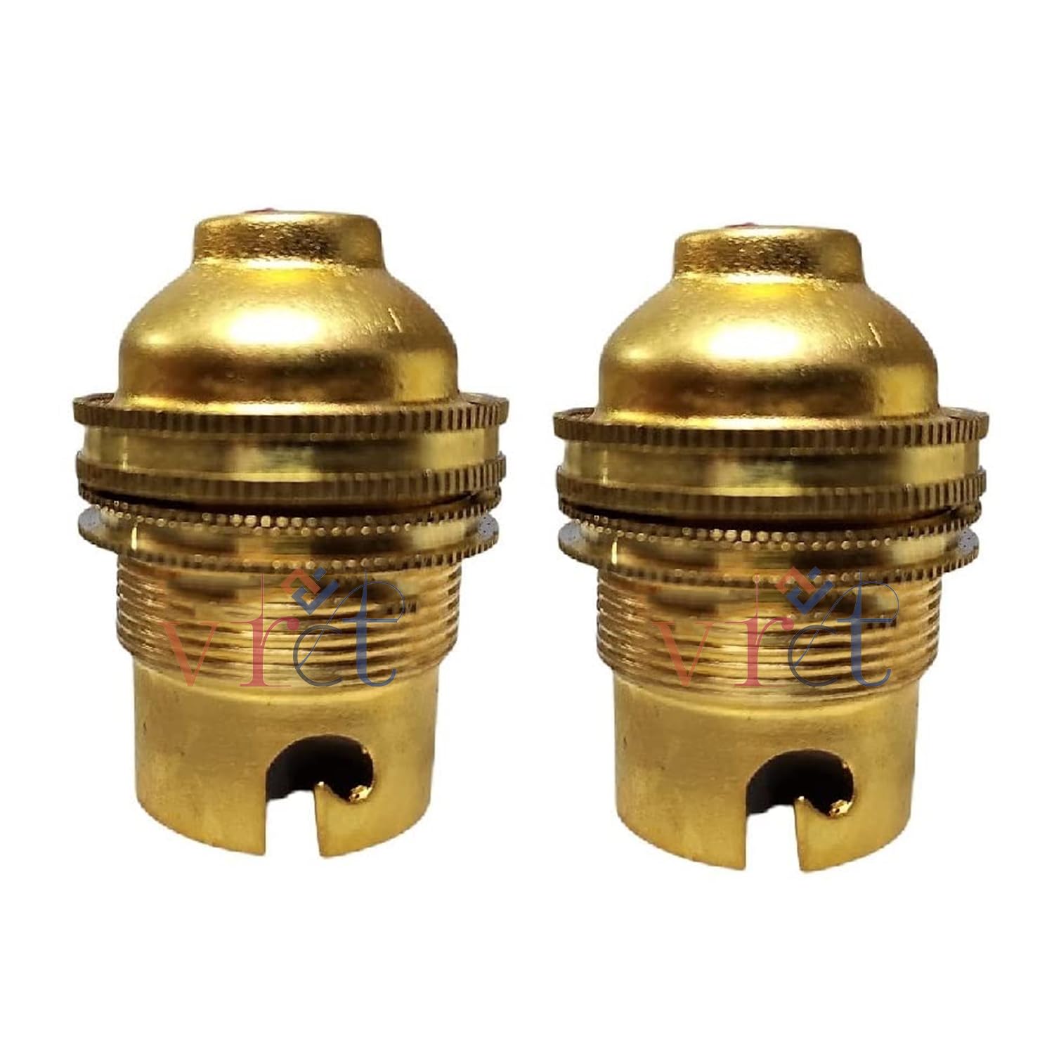 VRCT Set of 2 Brass B22 Lamp Holder
