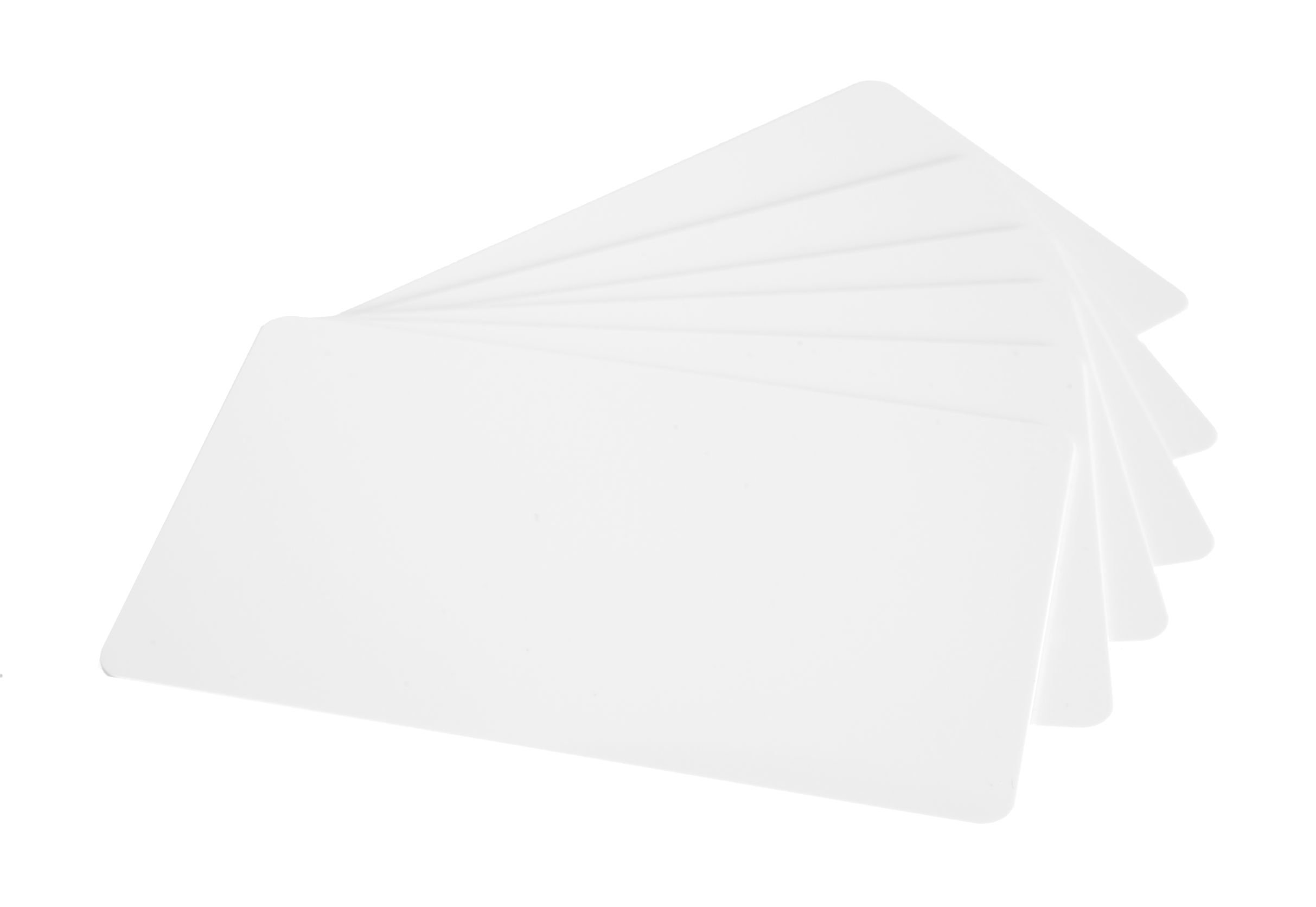 500 x Karteo® Dünne Blanko Plastikkarten Karten weiß mit Dicke 0,25 mm