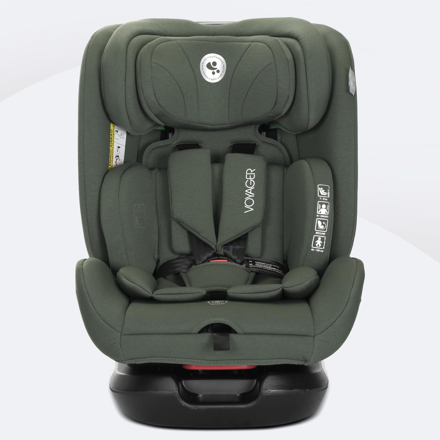 Lorelli Fotelik dziecięcy rosnący wraz z dzieckiem [bez Isofix] i-Size 40-150 cm, fotelik samochodowy dla dziecka Voyager, grupa 0+/1/2/3, fotelik samochodowy dla dzieci od urodzenia do 12 lat, 0-36