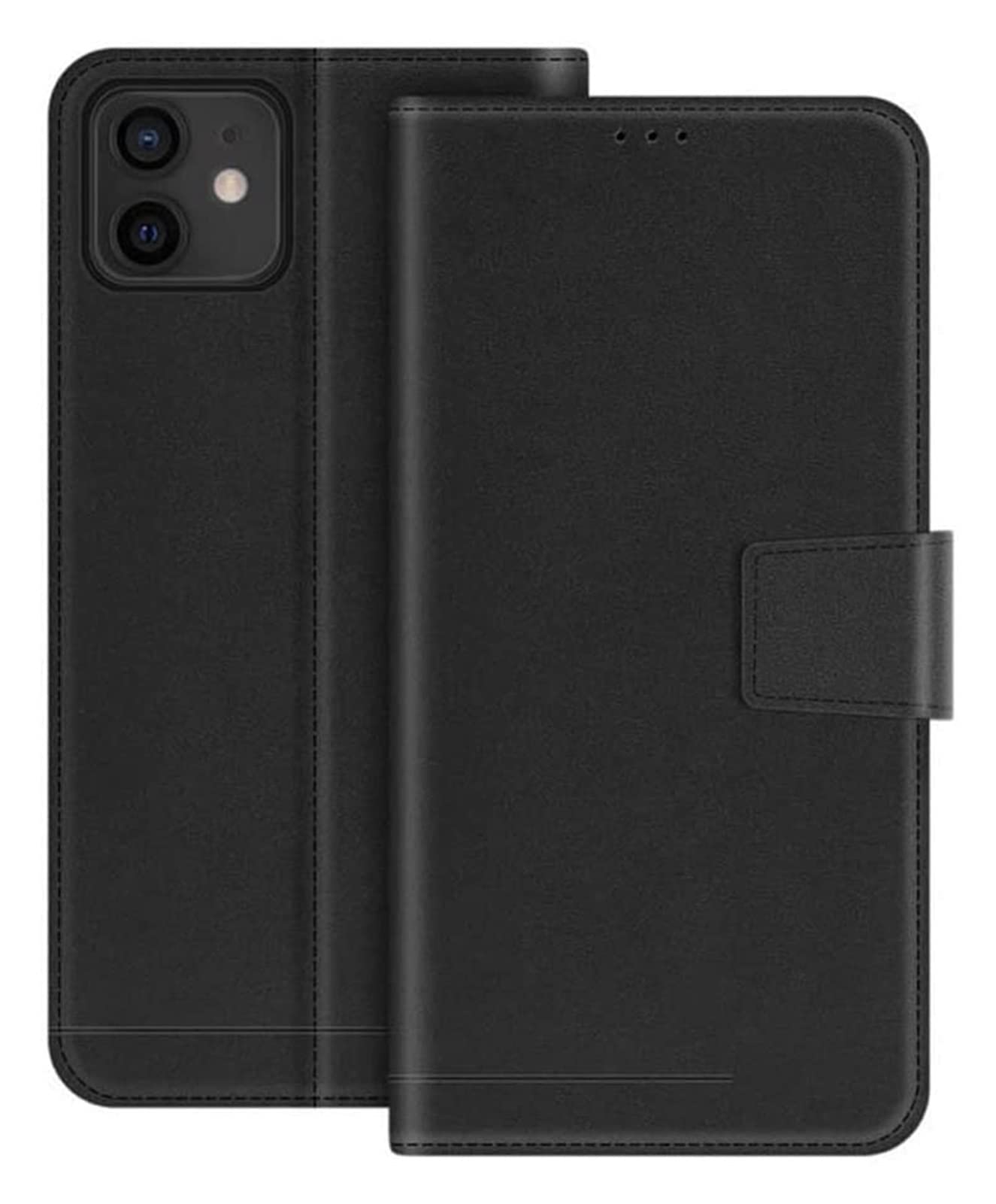 Coque iPhone 12 cuir résistant aux chocs avec porte-carte - 8