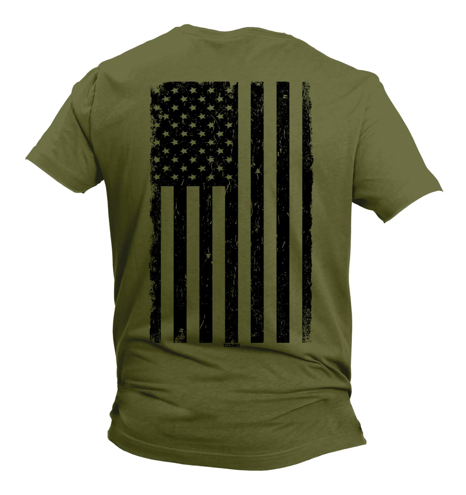 Distressed Black USA Flag - United States Unisex V-Neck T-Shirt