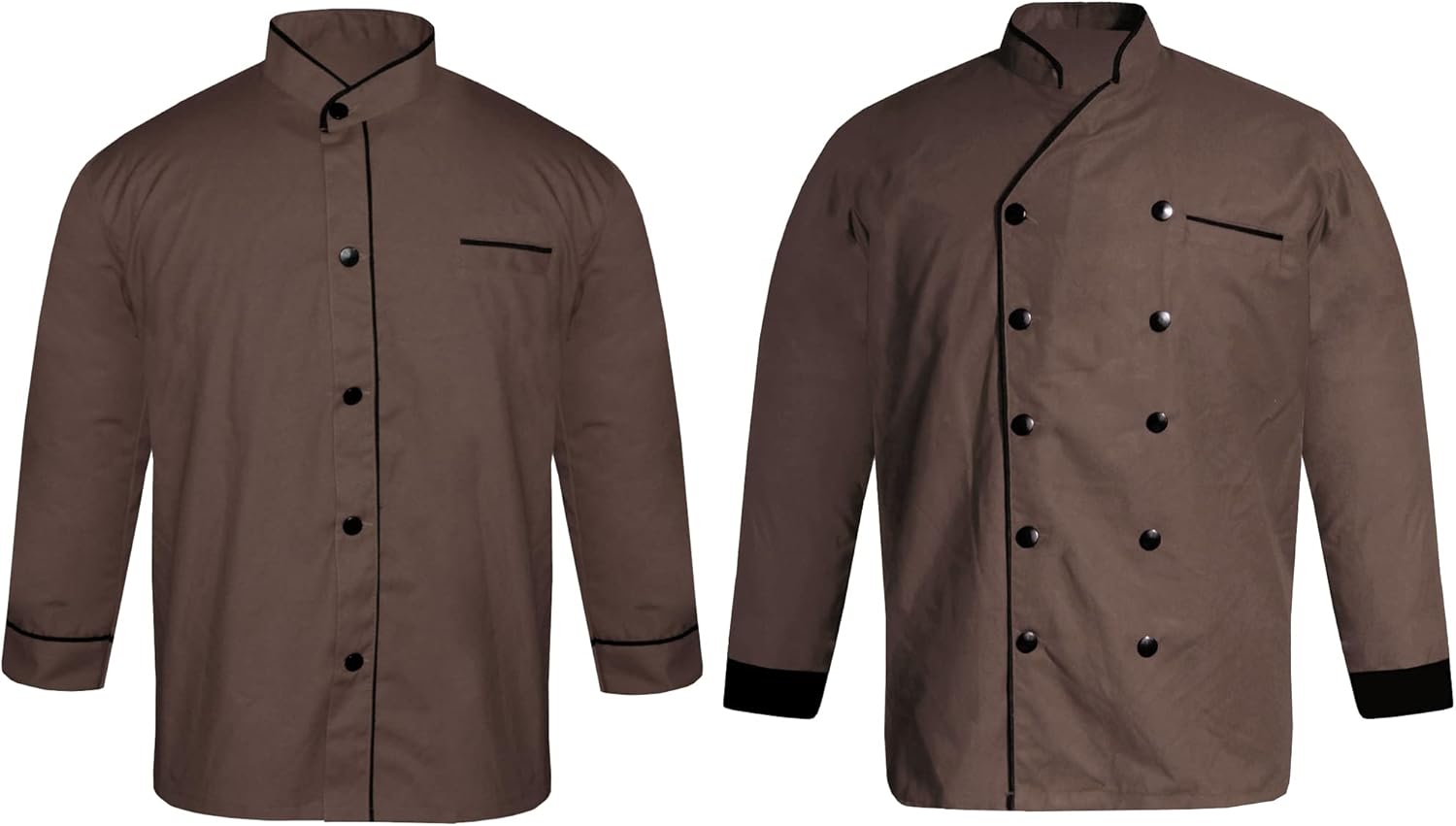 soft quality Men'S Chef Jacket Chef Work Uniform Multi-Colour Chef Coat Pack of 2 (XS-6XL, 10 Colors) (CU-01)