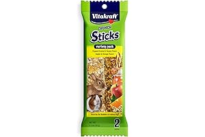 Vitakraft Popped Grains Treat Sticks for Rabbits and Guinea Pigs (Apple and...