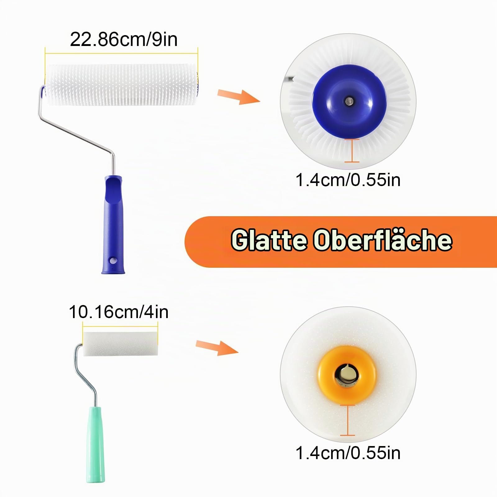 Bodenbeschichtung Set, Entlüftungswalze, Farbroller, Nagelschuhe ausgleichsmasse, Zementboden Nivellierwerkzeuge