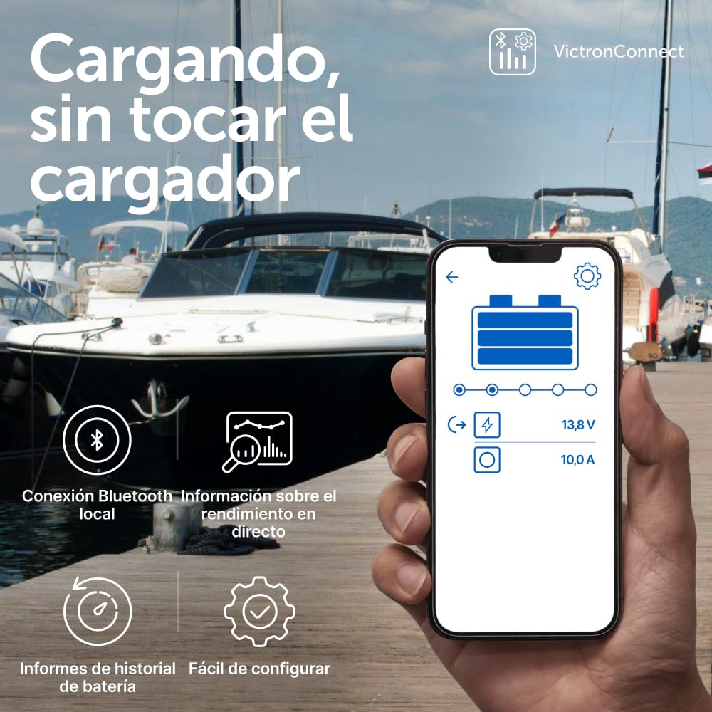 Victron Energy Blue Smart IP65 6/12-Voltios 1.1 amperios 230V Cargador de Batería, Bluetooth (CEE 7/16)