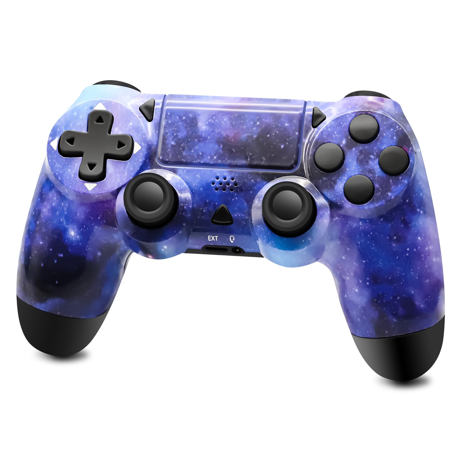 Wireless Controller for PS-4, Controller Wireless for PS-4/Slim/Pro/PC, Bluetooth Gamepad Joystick with Dual Vibration Touch Panel 3.5mm Audio Jack Six-Axis Upgraded Ergonomic Controller(Blue)