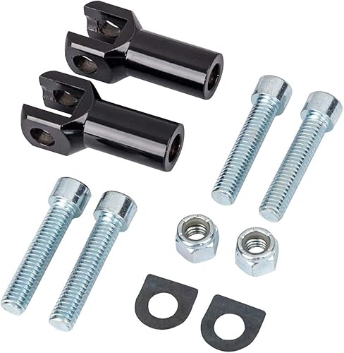 Pasador de pie de pasajero Soportes Soportes Kits de horquilla para Harley Davidson Softail 2000-2006 (negro)