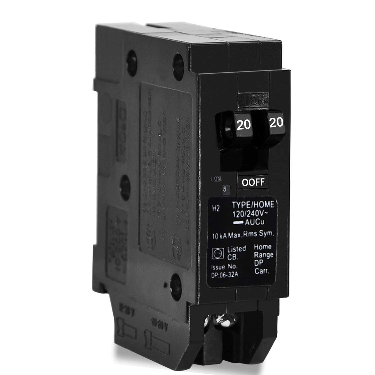 QO2020C 2 x 1 Pole 20Amp Tandem Miniature Circuit Breaker, QO, 120