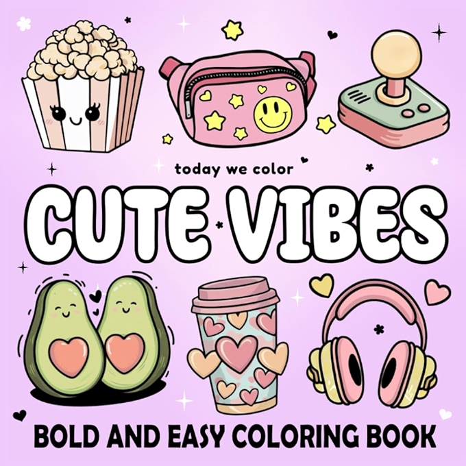 可爱氛围：简单大方的成人与儿童涂色书