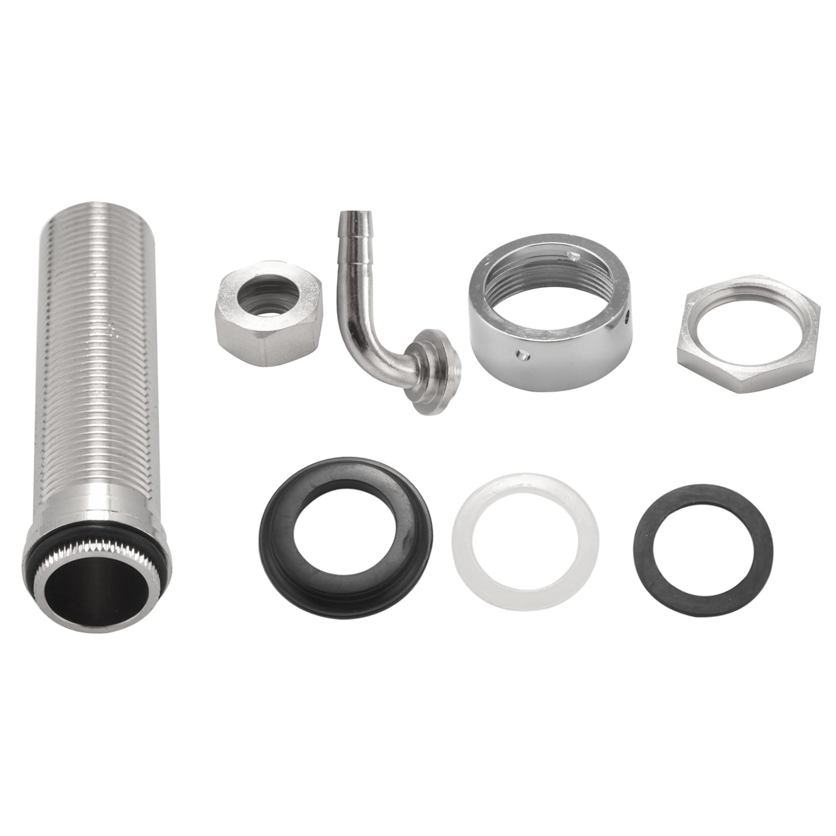CTRLZS 92.5mm Stainless Steel Elbow Shank Beer Tap Draft Beer Faucet Accessories with Diameter 8mm for Beer Keg