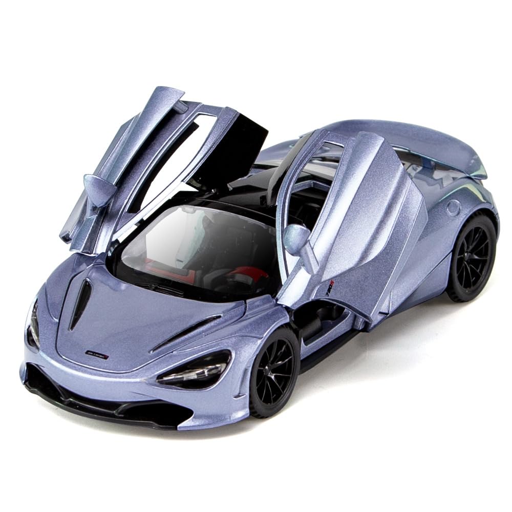 Toy Cars 720s Model Blue Alloy Collectibles Die-cast Vehicles with Sound and Light