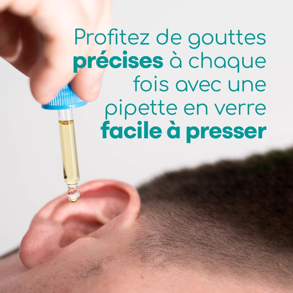 Medi Grade Gouttes Oreilles Huile d'Olive 100% Pure Qualité Médicale Flacon Compte Gouttes10 mL - Fluidifie Élimine Cerumen Oreille - Gouttes Auriculaires Efficaces - Soulagement Rapide