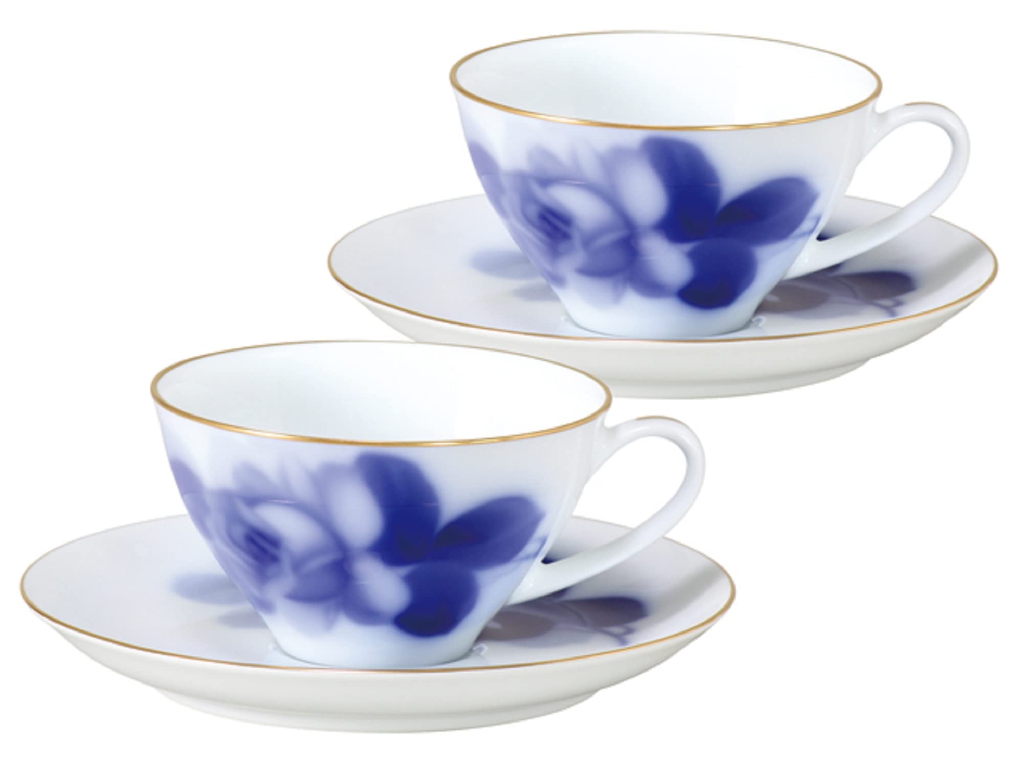 Amazon.co.jp: 大倉陶園 ブルーローズ（8211） ペアカップ＆ソーサー