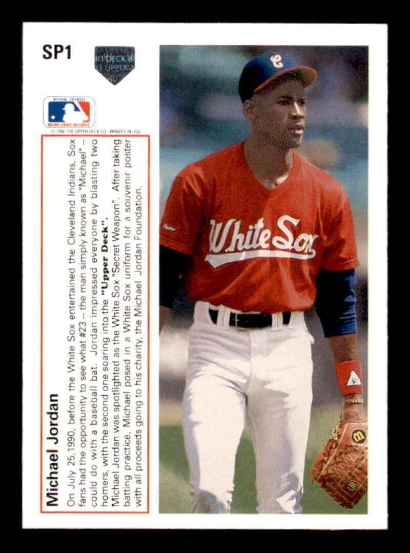 Michael Jordan SP Baseball Rookie Card 1991 Upper Deck #SP1 - Unsigned Football Cards