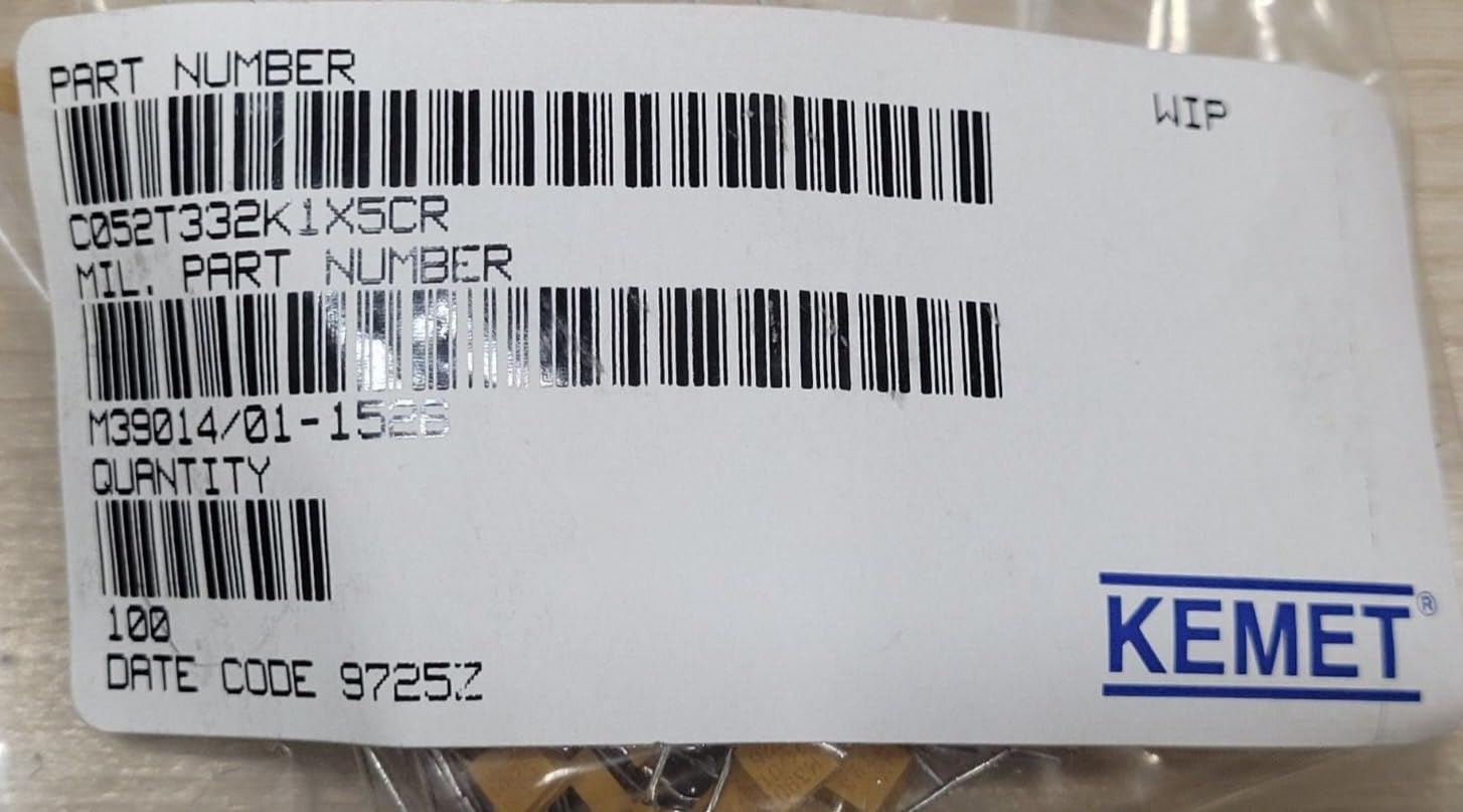 (5 PCS) CKR05BX332KR KEMET Compatible with CAP CER RADIAL