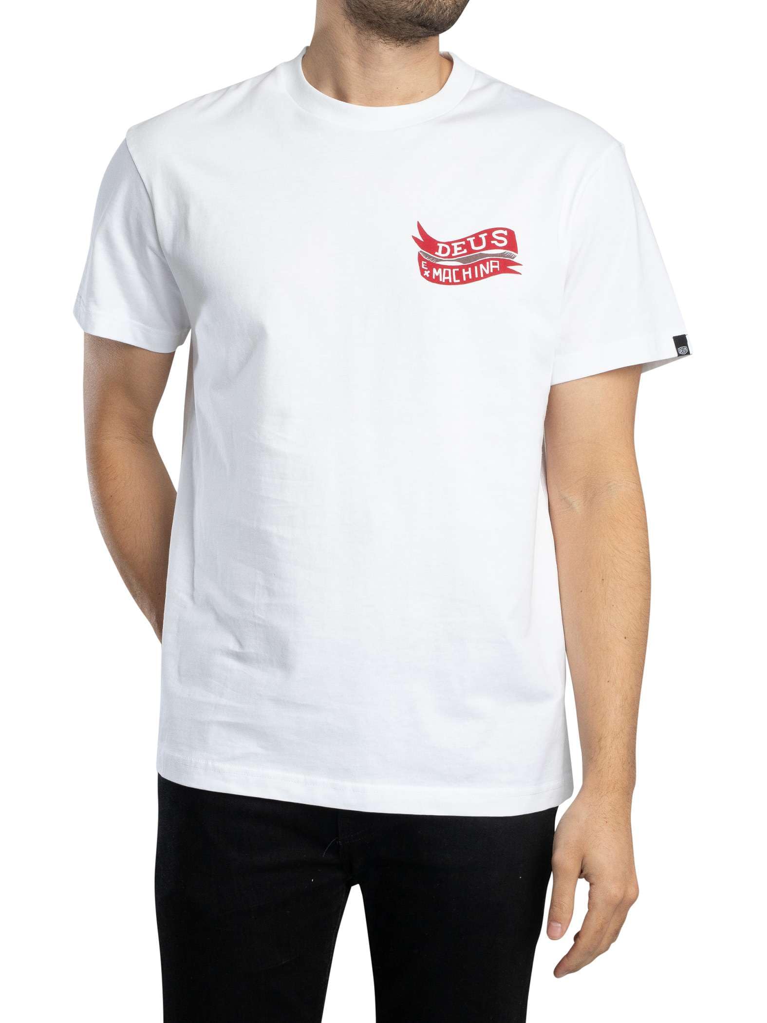Deus Ex Machina Men's Jailer Sappy T-Shirt, White, M