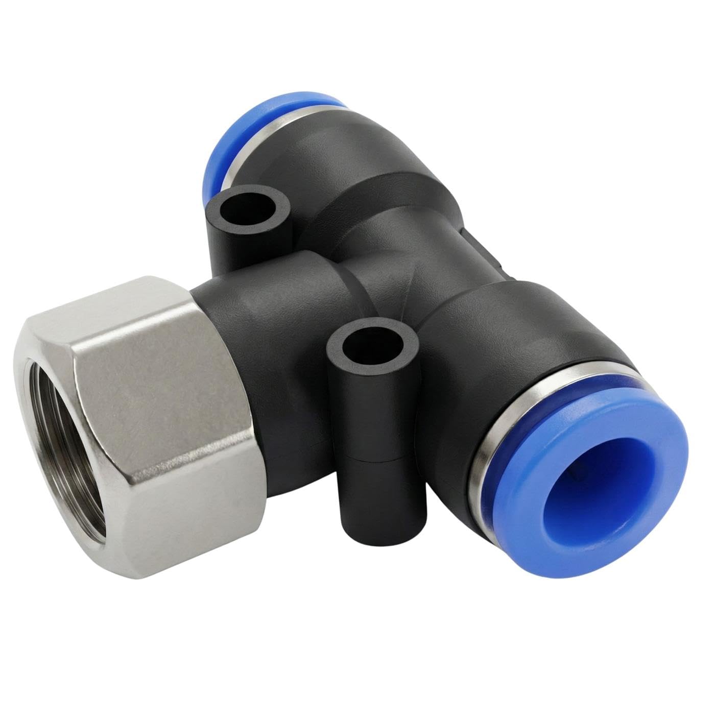 Lumonic 20x I Manguera de PU Racor en T con rosca hembra I 8mm*1/4inch I Pieza en T I Push-in I Conector neumático I Distribuidor en T I Aire comprimido