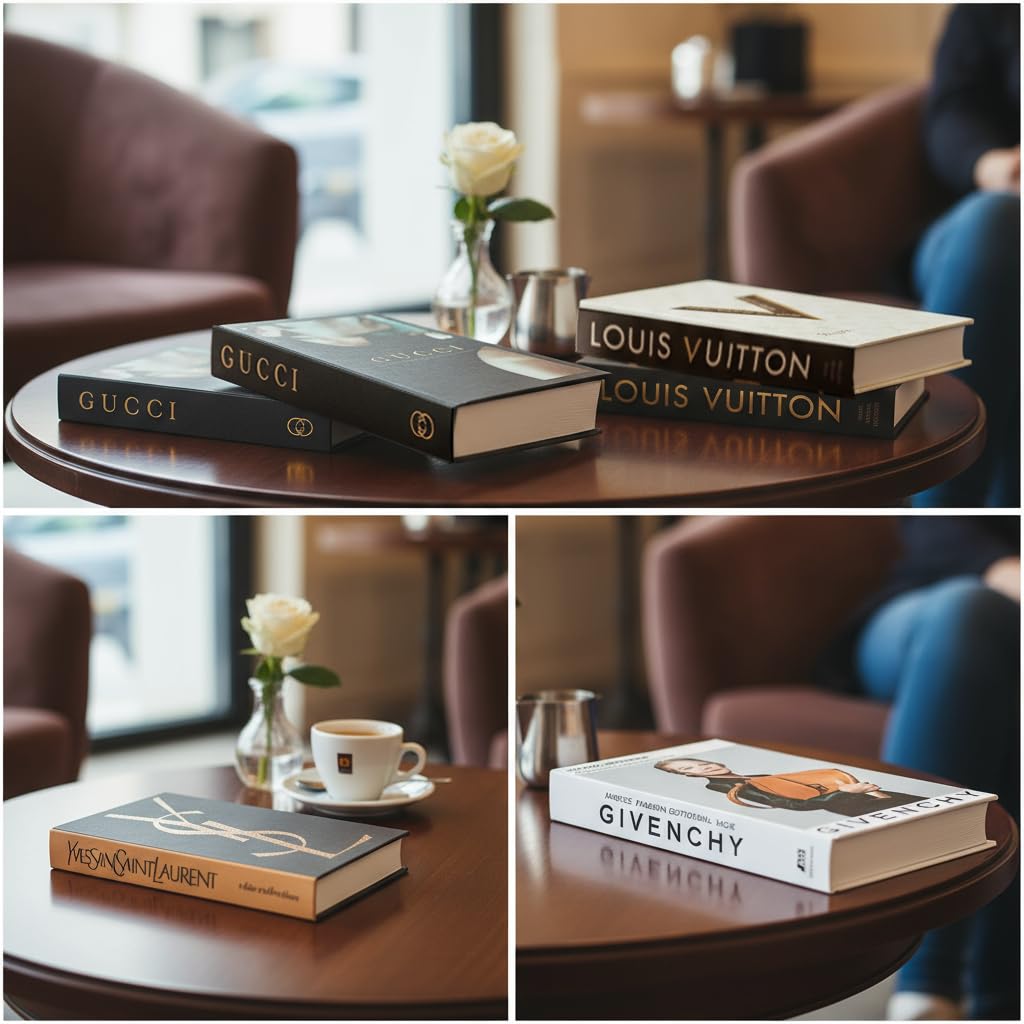 Libri decorativi per la casa, set di 4 eleganti libri falsi di libri da stanza, decorazione estetica per tavolino da caffè, soggiorno, tavolo, decorazione per mensole, moderna copertina rigida