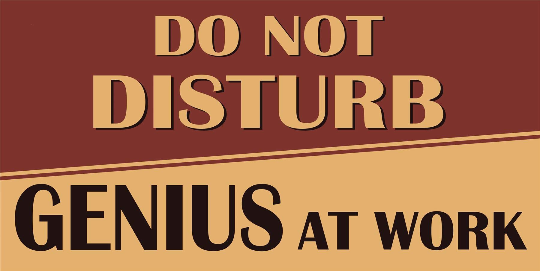 Do Not Disturb Sign - Metal Wall Signs Tin Plaques - Home Bedroom Lounge Dining Room Kitchen Work Office Gifts - Genius At Work