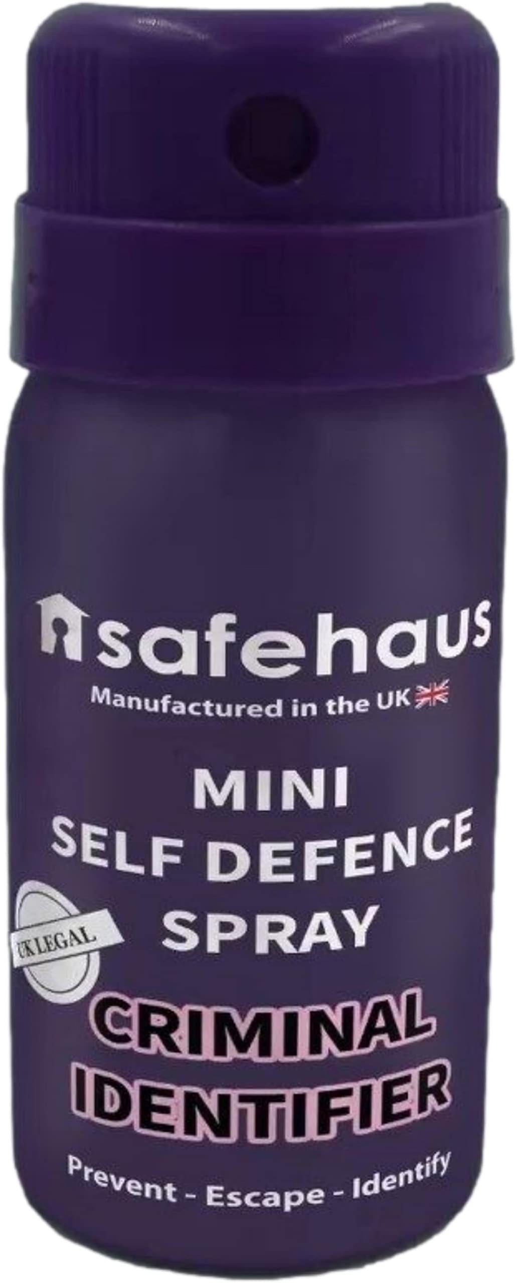 Prevent Attacks Escape Danger and Identify Criminals with The Safehaus Alternative To Pepper Spray Self Defence UK Legal Women with Purple and UV Dye 1 Pack
