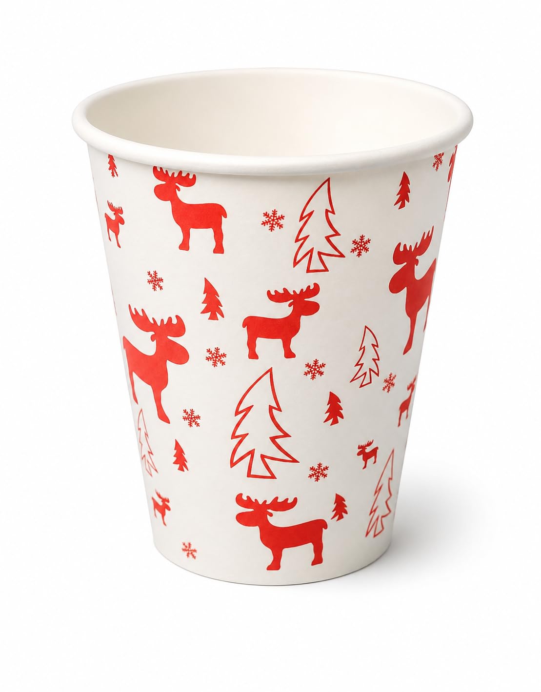 Bicchiere di carta Natale senza manico "alce" 200 ml – diverse quantità (1000 pezzi)