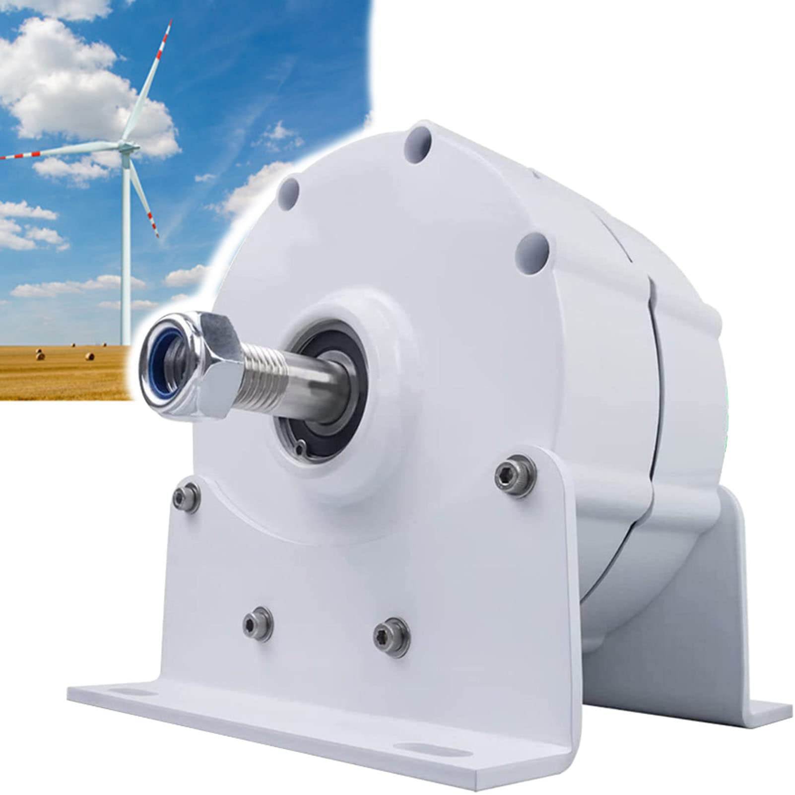 400W/500W/600W/800W Generador de imán Permanente 12V 24V 48V 220V Generador eléctrico sin Engranaje Alternador de energía eléctrica Libre de AC para la turbina eólica,400W-24V