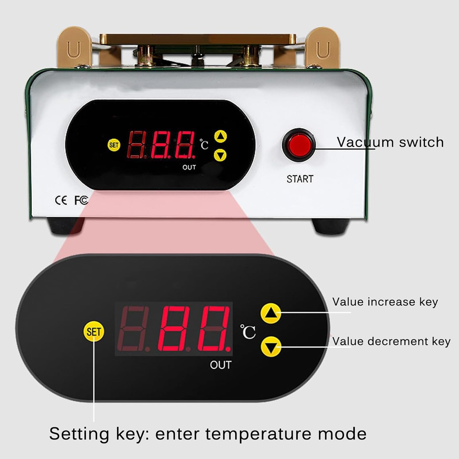 Separatore per schermo del telefono cellulare, separatore LCD con controllo accurato della temperatura per riparazione smartphone, ideale per fai da te e professionisti