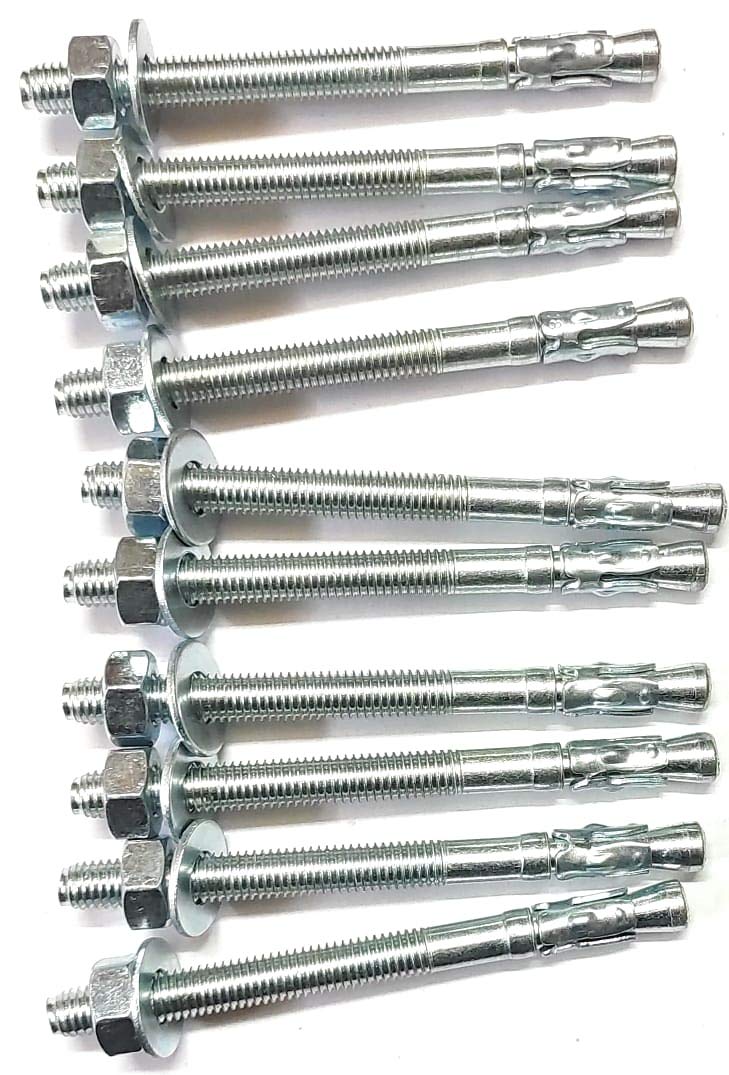 See full amazon price history chart for Wedge Type Fully Threaded Design Expansion Zinc Plated Anchor Bolts-In Variable Size: (8 mm X 100mm), Fasteners through bar, Fasteners TB (10) Wedge Type Fully Threaded Design Expansion Zinc Plated Anchor Bolts-In Variable Size: (8 mm X 100mm), Fasteners through bar, Fasteners TB (10) (B08SL7PYQY) Amazon Price History, Amazon Price Tracker