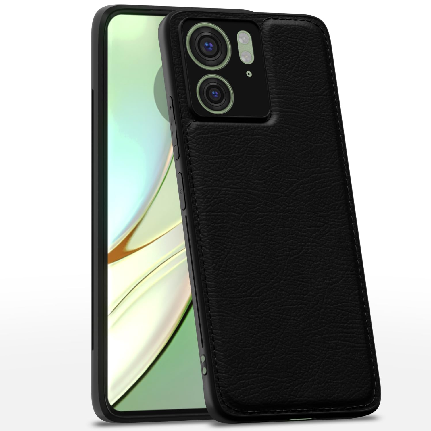Pikkme Moto Edge 40 Back Cover | Flexible Pu Leather | Full Camera Protection | Raised Edges | Super Soft-Touch | Bumper Case for Moto Edge 40 (Black) (B0D796GPV6) Amazon Price History, Amazon Price Tracker