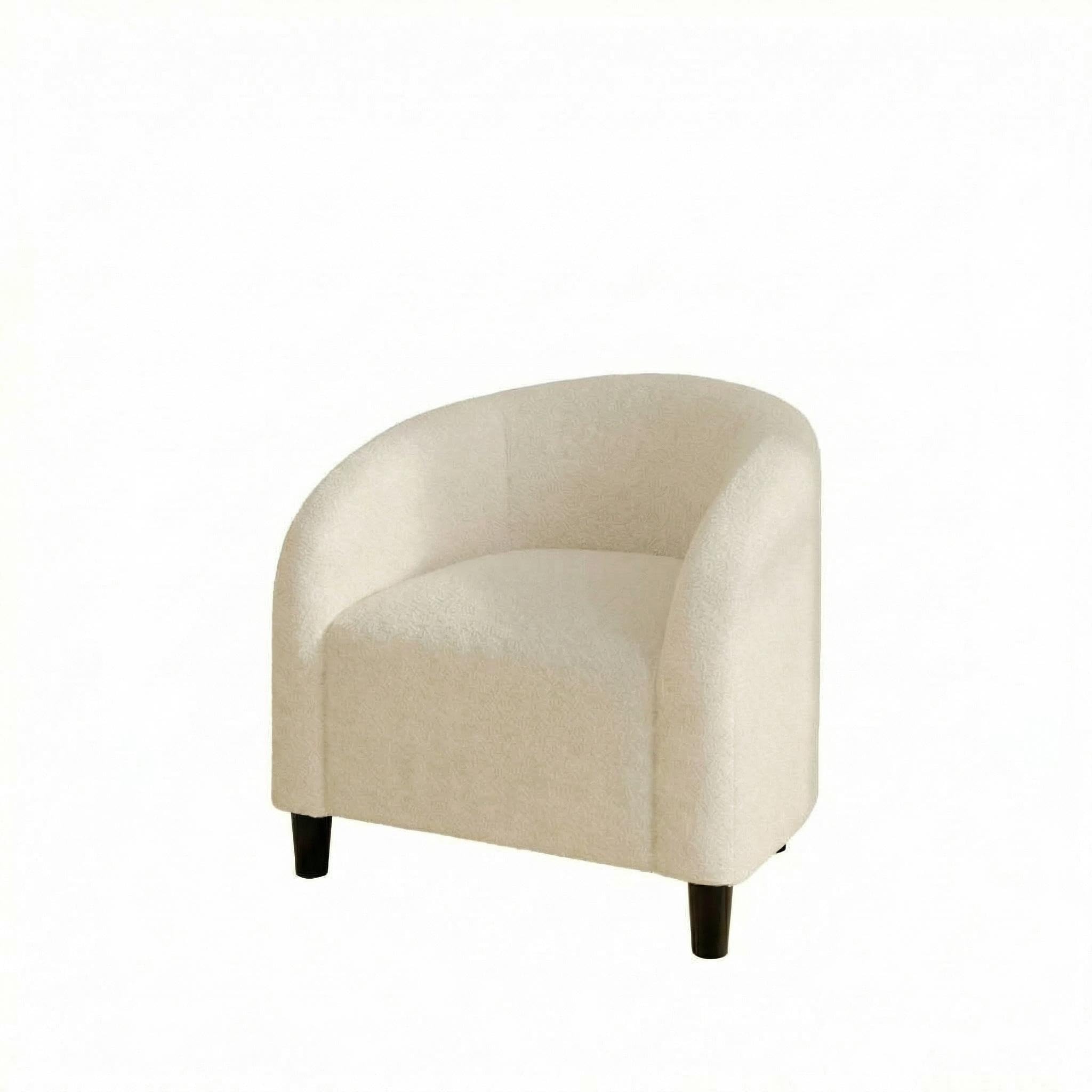 Garvee Sessel Weiß, Moderner Loungesessel Im Teddy-Look, Bouclé 28 x 26 x 29 Zoll Einzelsessel mit Armlehnen, Bequemer Lesesessel für Wohnzimmer & Schlafzimmer