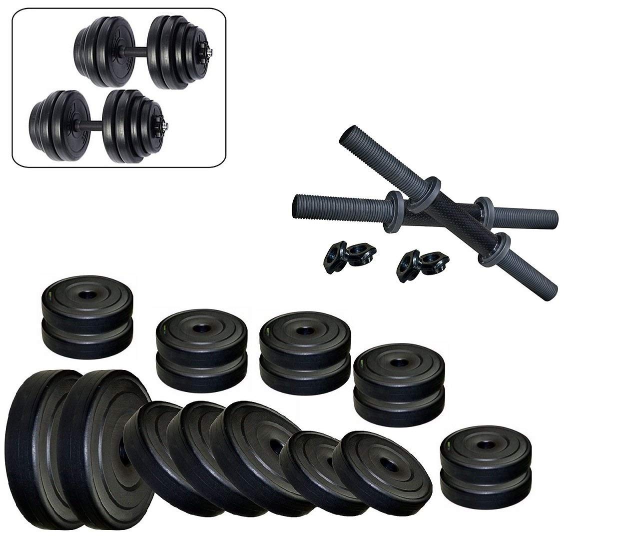 Body Maxx 30Kg-Combo 14 Dumbbells Kit 15 Inches Dumbells Rod (B07CYYLRCT) Amazon Price History, Amazon Price Tracker