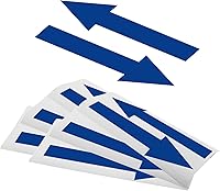 Vista 9 de Calcomanías de 8 x 2 pulgadas para letreros de flecha negra, paquete de 12 calcomanías autoadhesivas de PVC impermeables extraíbles, letreros