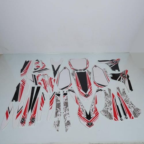 Kit Déco Autocollant Spirit Rouge 26 pièces Kutvek Compatible avec Moto Yamaha 450 YZF