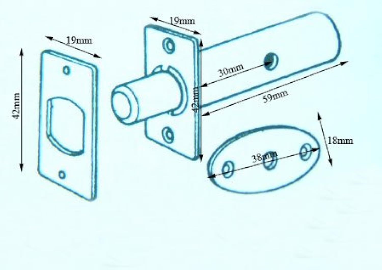 Serrature Yale - Bulloni Di Sicurezza Per Porte PM444 Finitura Bianca - Foto 3