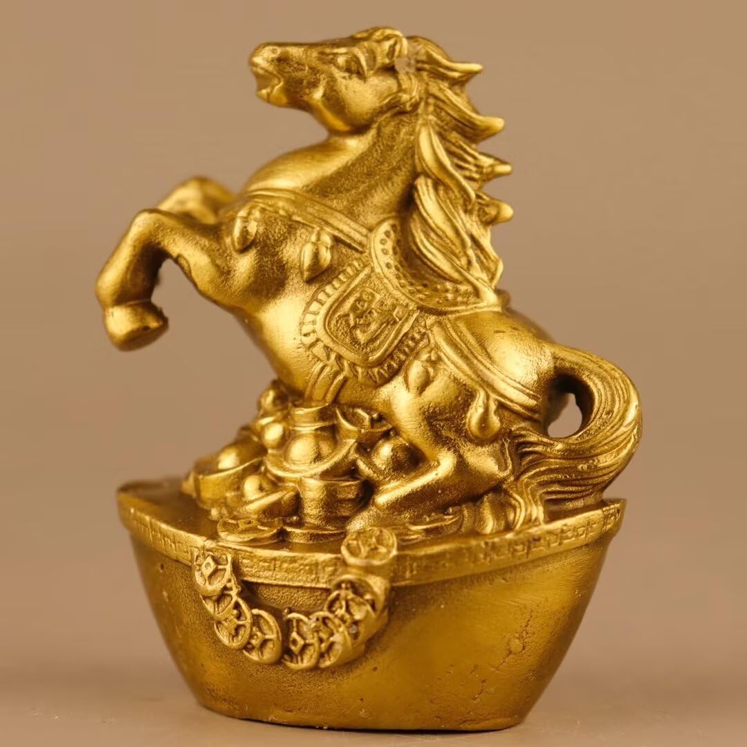 Dekoracja domu Feng Shui Chiński Zodiak Mysz Mosiężna Statua Myszy Figurka Myszka Myszka Rzeźba Mosiężny Stół Biurowy 3 * 1,6 *