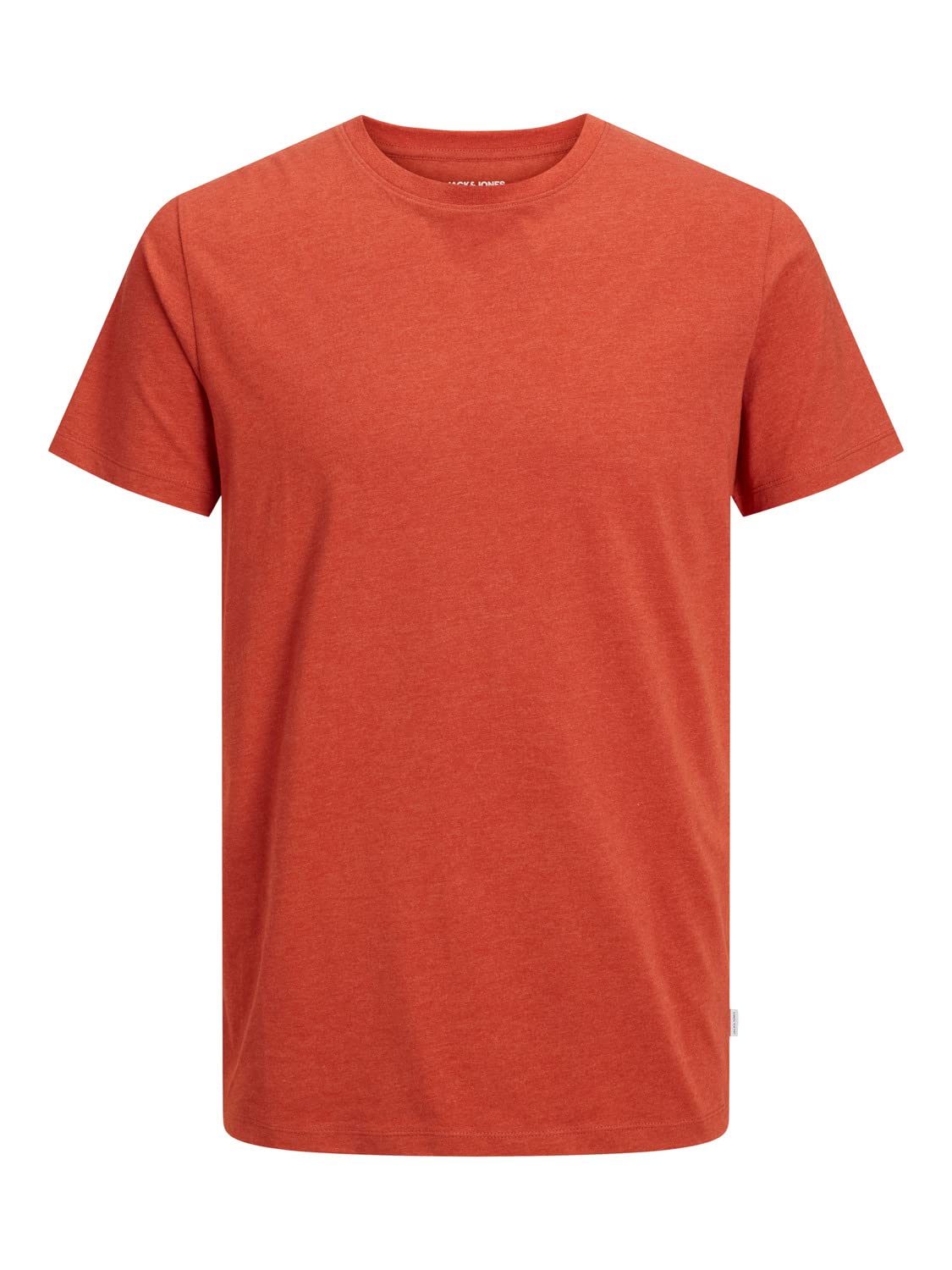 JACK & JONES Men's Jjeorganic Melange Tee Ss O-neck Noos T-Shirt, Cinnabar, S