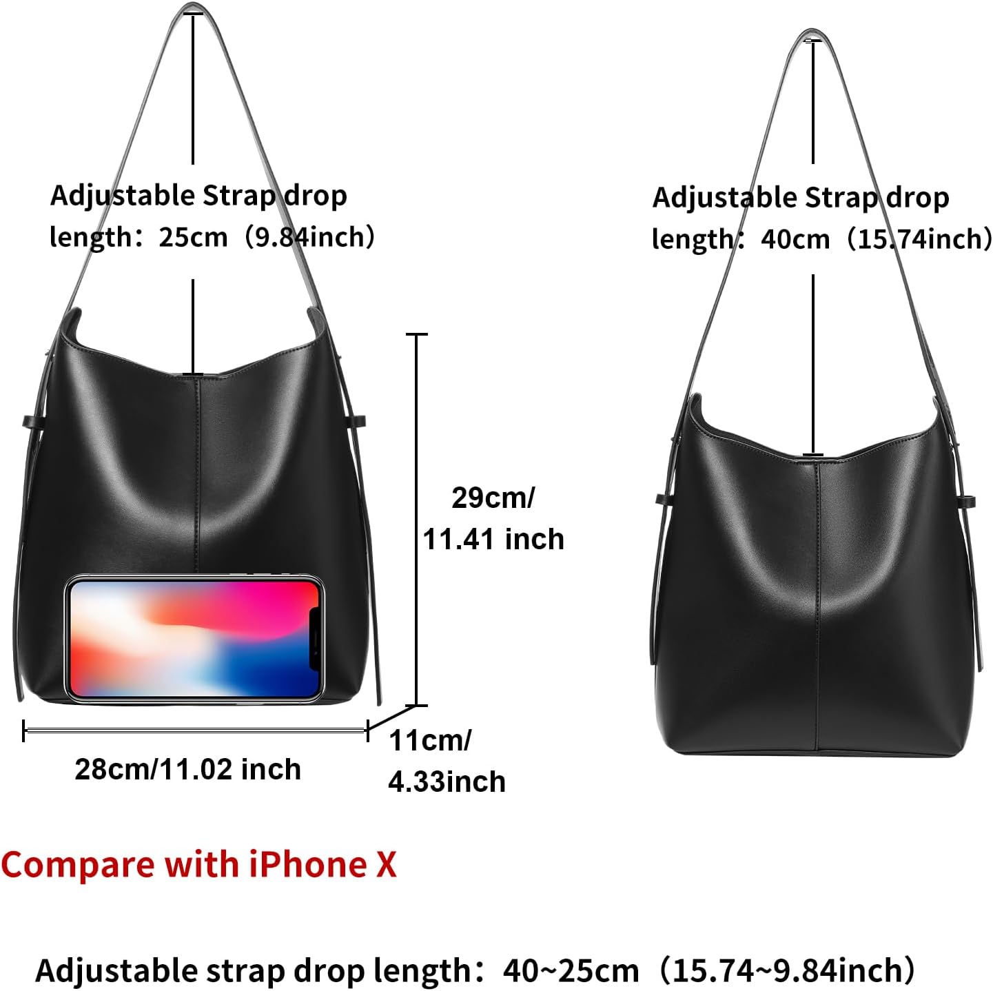 SENDEFN Large Capacity Trendy Bucket Crossbody Bag for Women Ladies Bucket Purses Tote Bag and Handbags Shoulder Bag - Image 5