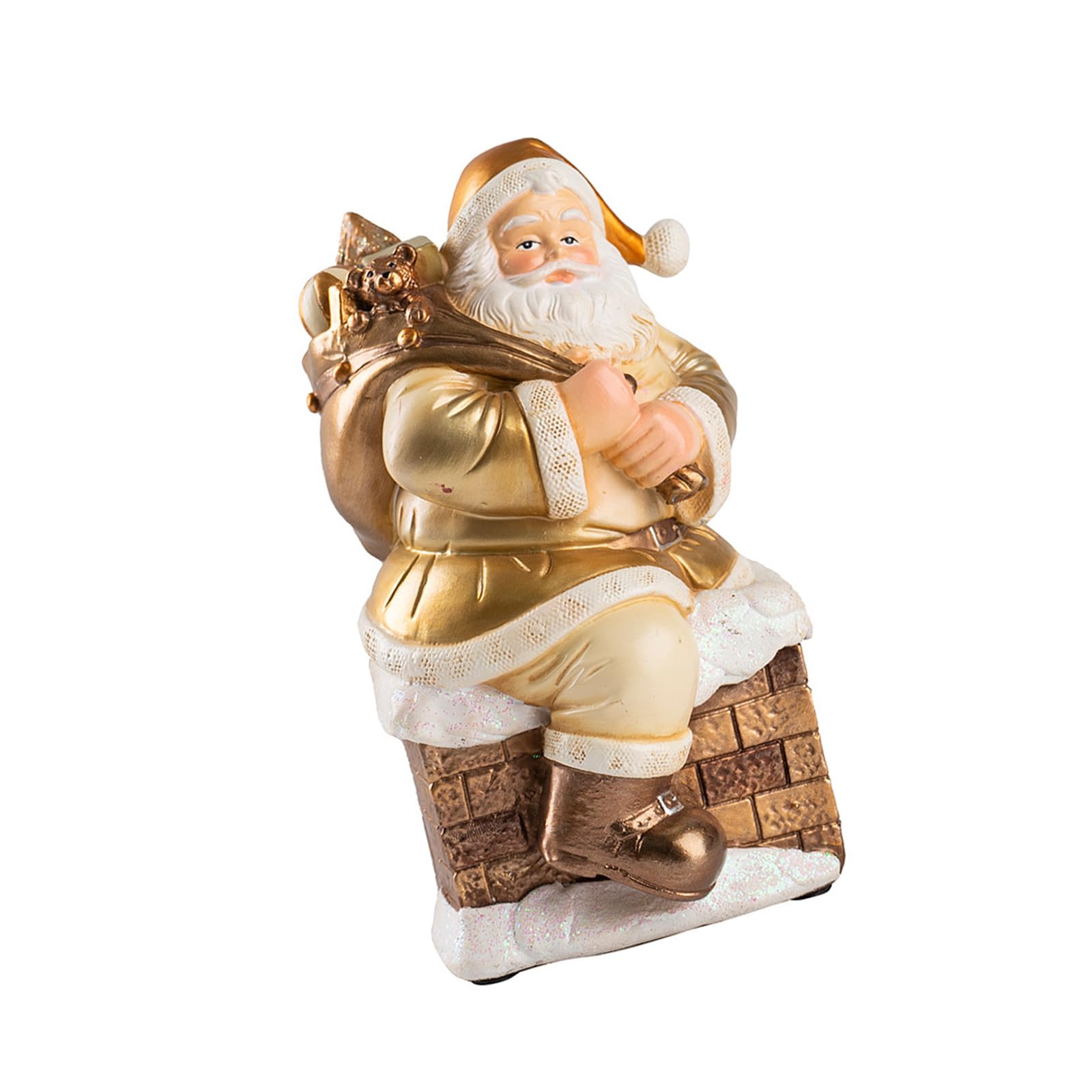 Hsioluted Christmas Santa Clauses Figurine, Resin Santa Clauses Statues Table Ornament for Home Table Fireplaces Decorations Resin Figurine