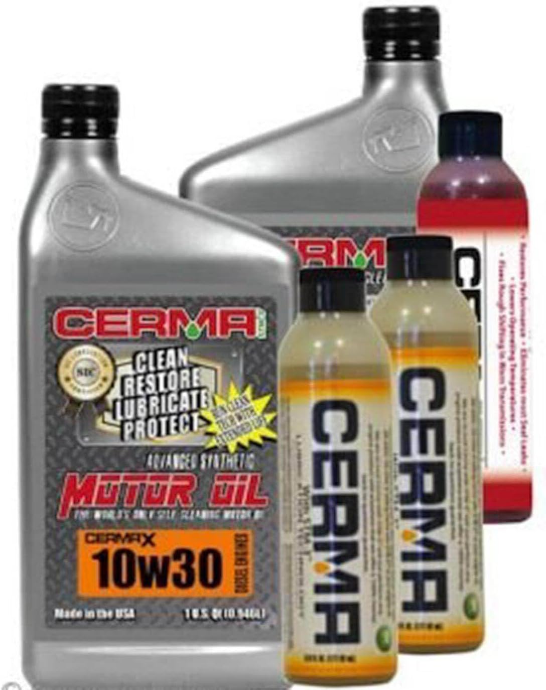 Cermax Diesel Ceramic Synthetic Oil Value Package for Semi Truck Engines 13 Gallons 10w30 Diesel Value with Automatic Trans