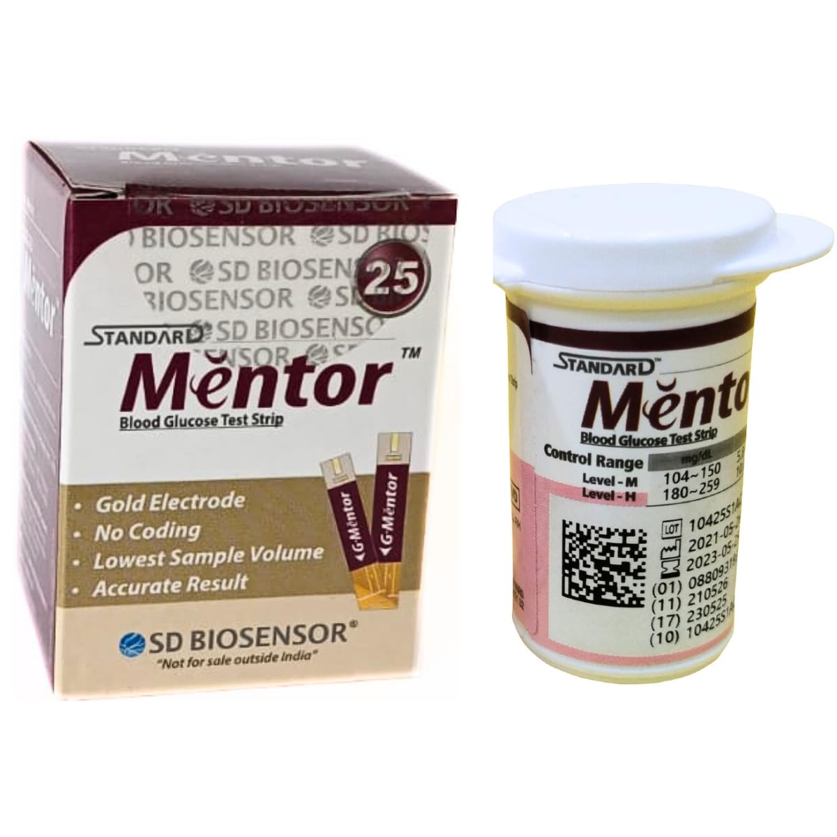 STANDARD Mentor Blood Glucose Monitoring Strips (Pack of 25)-image-11