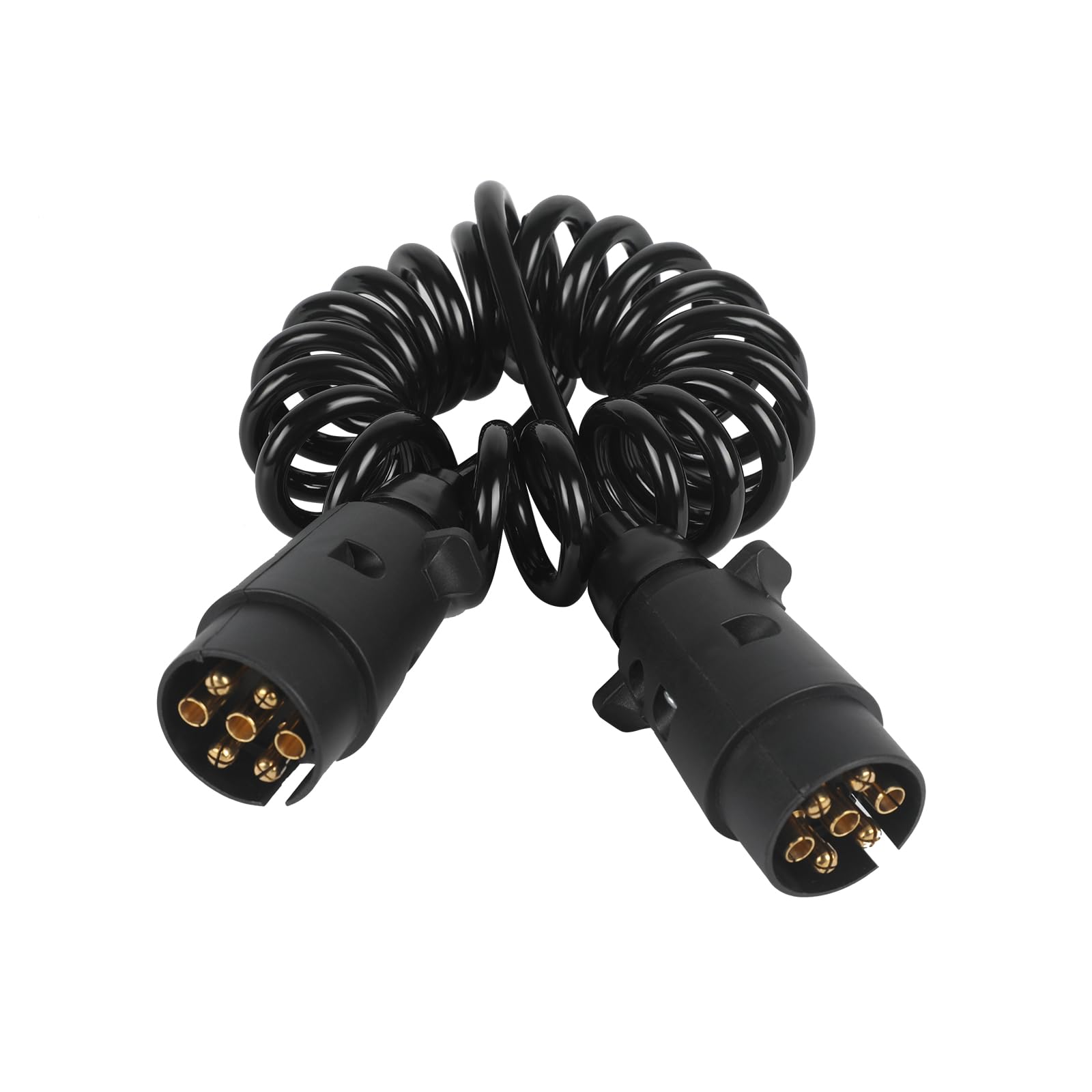 AOHEWEI Cavo di prolunga per rimorchio a 7 Pin Cavo per rimorchio da 2,5 m a 7 Pin con Spina per rimorchio a Spina 12 V per Camion rimorchio, Barca, roulotte