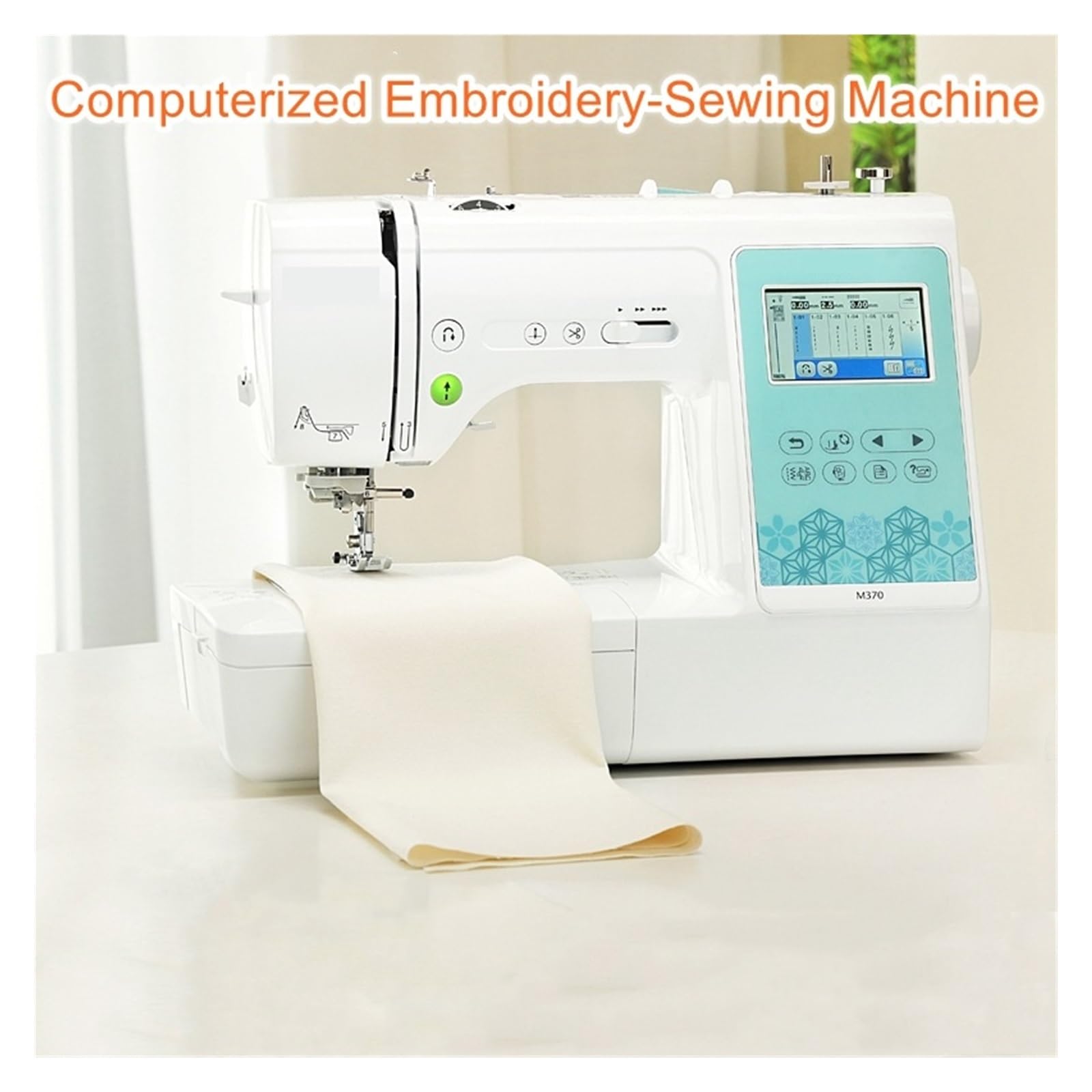 M370 Máquina de bordar para computadora para coser el hogar, eléctrica, automática, segura y práctica