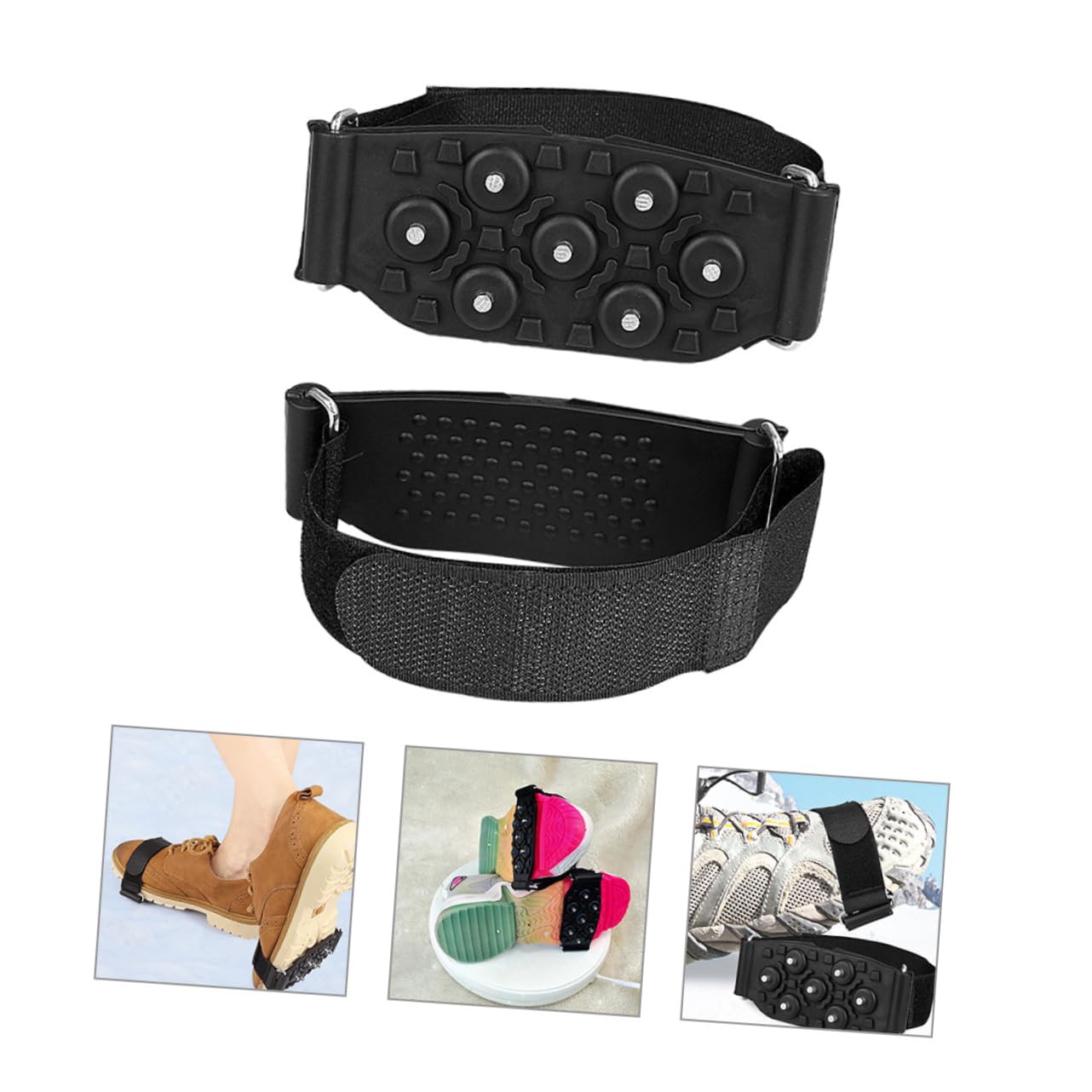 BESPORTBLE Snow Grits for Shoes Non-Slip Ice Cleat Shoe Grips Mountaineering Ice Grippers for Winter