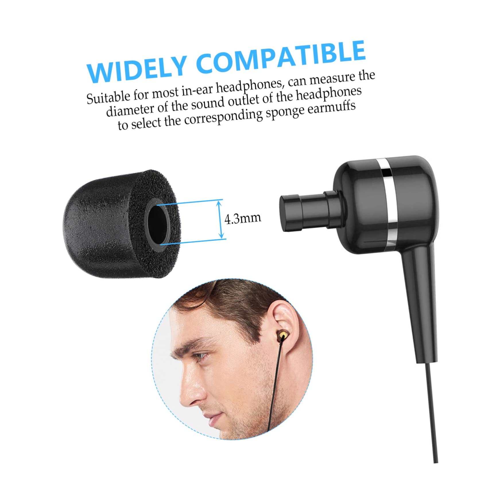 Gatuida 40pièces Embouts Mousse De Remplacement pour Écouteurs Accessoires Confortables Et Réducteurs De Bruit Design Ergonomique Et Résilience Élevée